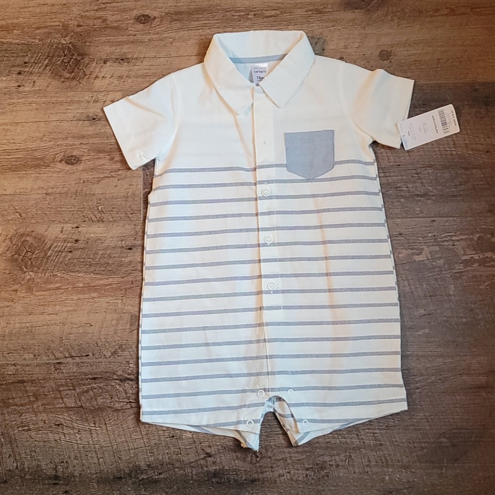 White collared romper